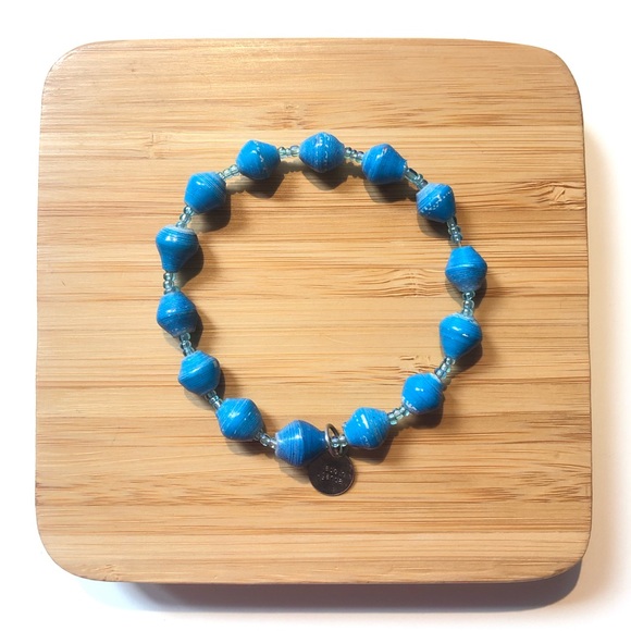 HANDMADE Set of three Ugandan Roll Bracelets - Picture 5 of 5